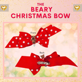 Load image into Gallery viewer, Beary Christmas Bow