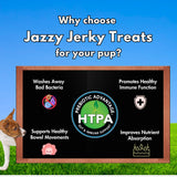 将图片加载到图库查看器，Jazzy Jerky® Treats 2-Pack, (95% Chicken, 95% Beef, Prebiotics, Omega 3s &amp; 6s) 20 Ounces.