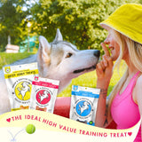 Load image into Gallery viewer, Jazzy Jerky®  Treats 2 Pack, Wag-A-Licious Beef &amp; Splash-A-Licious Salmon, 20 oz.
