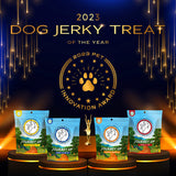 将图片加载到图库查看器，HappyTails Canine Wellness Journey Up treats named dog jerky treats of the year award