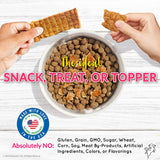 Load image into Gallery viewer, HappyTails Canine Wellness jazzy jerky cluck-a-licious chicken dog jerky treats 95 percent natural premium chicken all american premium dog treat snacks toppers