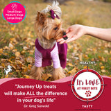 Laden Sie das Bild in den Galerie-Viewer, HappyTails Canine Wellness Journey Up! cran it up healthy wholesome goodness made with USA-sourced high-quality Turkey, Cranberries, pumpkin, Salmon Oil and Prebiotics for your dog’s best life premium dog treats